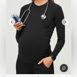 FIGS black maternity underscrub